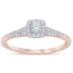 DIAMOND CLOSEOUT! .26ct G SI 14K Rose Gold Diamond Engagement Ring Size 6.5