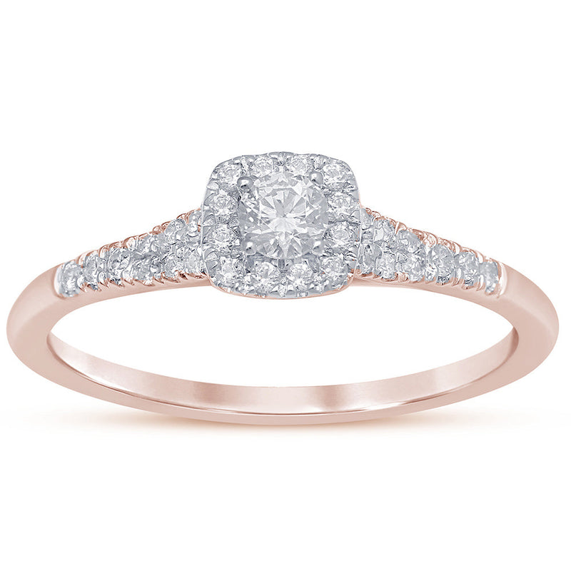 DIAMOND CLOSEOUT! .26ct G SI 14K Rose Gold Diamond Engagement Ring Size 6.5