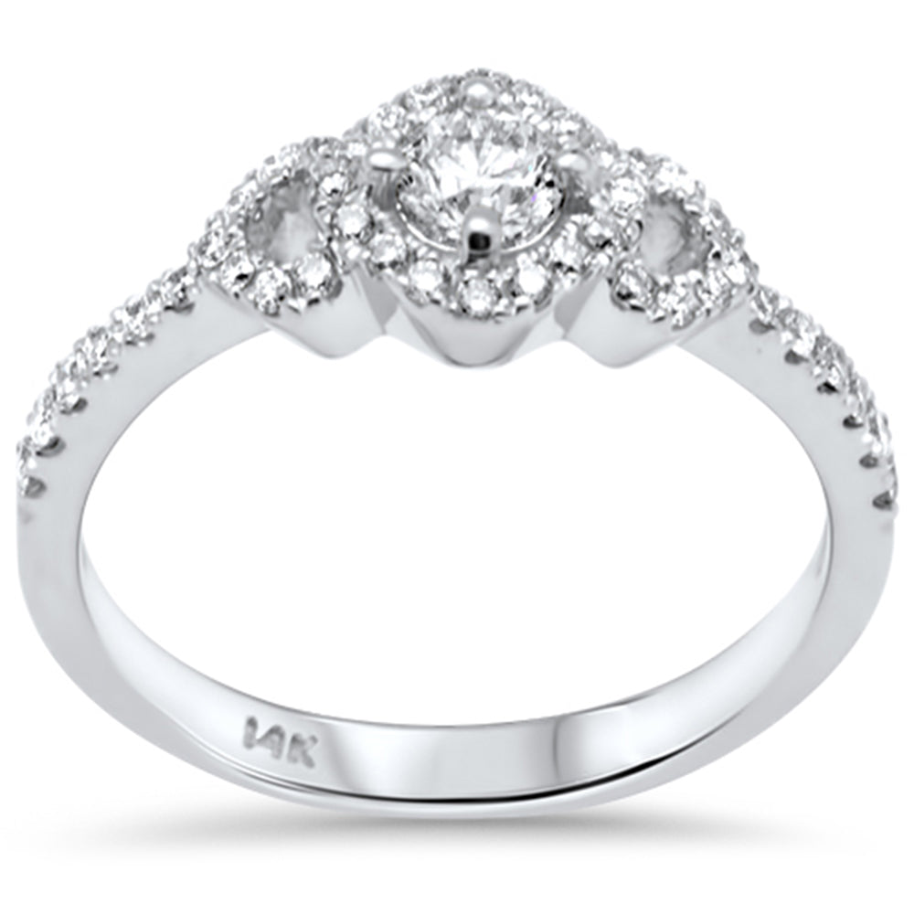DIAMOND CLOSEOUT! .55ct G SI 14K White Gold Diamond Engagement Ring Size 6.5