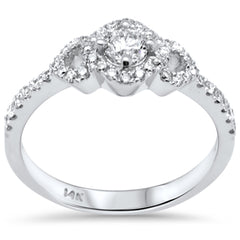 DIAMOND CLOSEOUT! .55ct G SI 14K White Gold Diamond Engagement Ring Size 6.5
