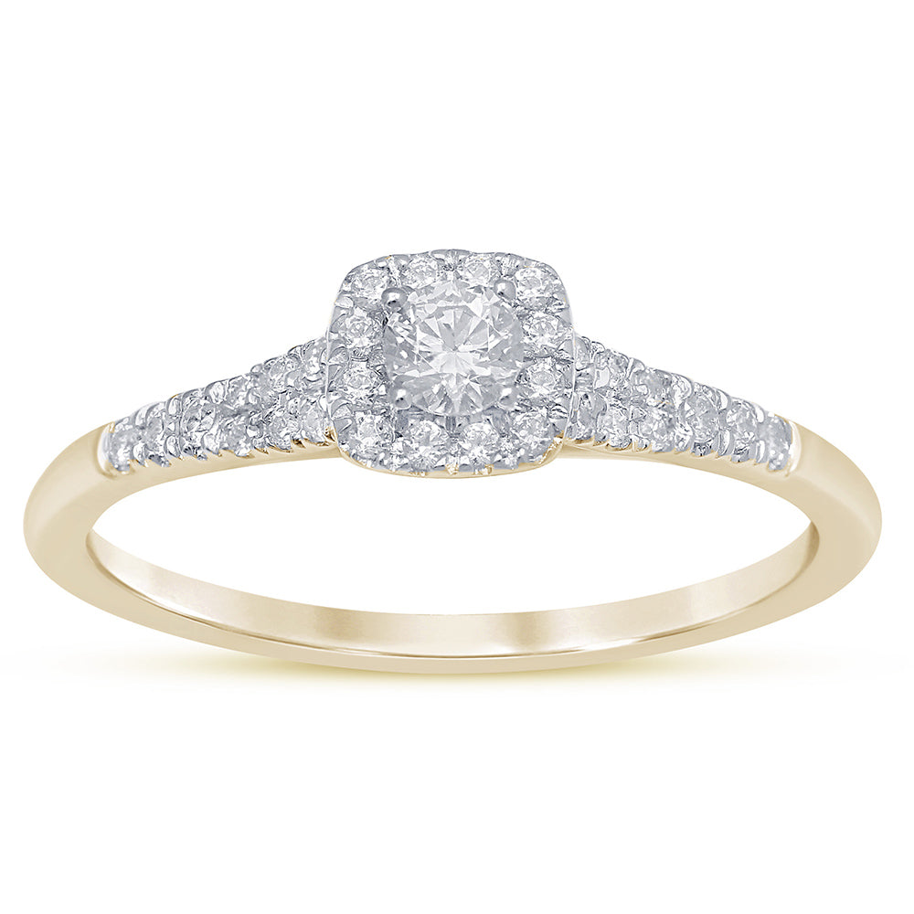 DIAMOND CLOSEOUT!  .26ct G SI 14K Yellow Gold Diamond Engagement Ring Size 6.5
