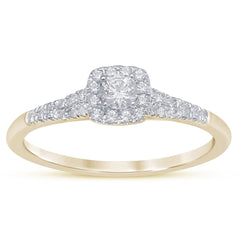 DIAMOND CLOSEOUT!  .26ct G SI 14K Yellow Gold Diamond Engagement Ring Size 6.5