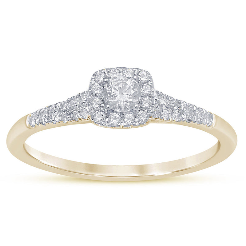 DIAMOND CLOSEOUT!  .26ct G SI 14K Yellow Gold Diamond Engagement Ring Size 6.5