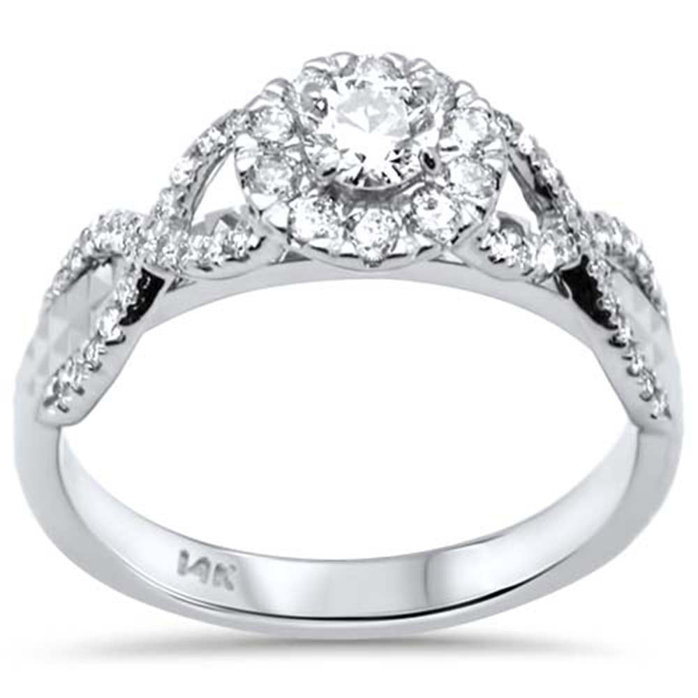 DIAMOND CLOSEOUT!  .52ct G SI 14K White Gold Diamond Infinity Style Engagement Ring