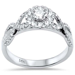 DIAMOND CLOSEOUT!  .52ct G SI 14K White Gold Diamond Infinity Style Engagement Ring