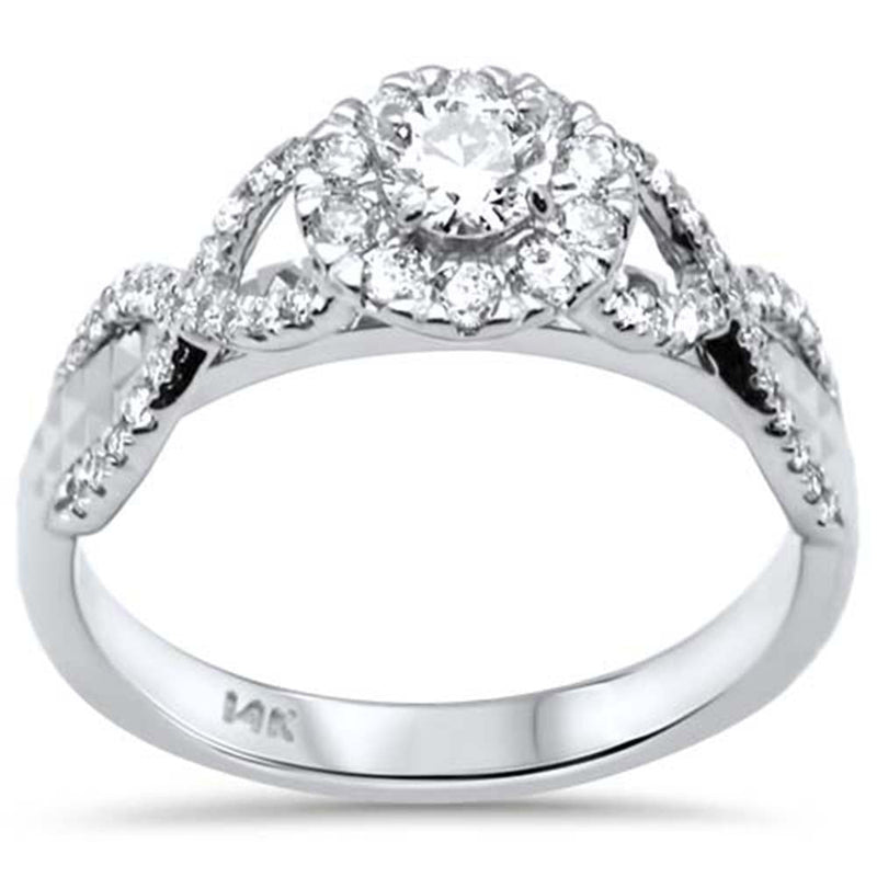 DIAMOND CLOSEOUT!  .52ct G SI 14K White Gold Diamond Infinity Style Engagement Ring