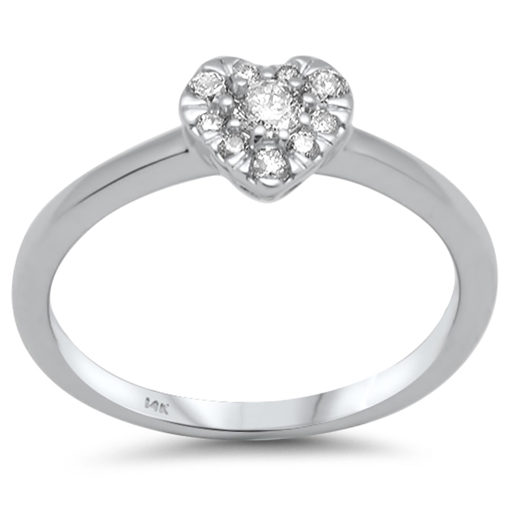 DIAMOND CLOSEOUT! .25ct G SI 14K White Gold Diamond Heart Diamond Ring Band
