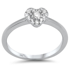 DIAMOND CLOSEOUT! .25ct G SI 14K White Gold Diamond Heart Diamond Ring Band