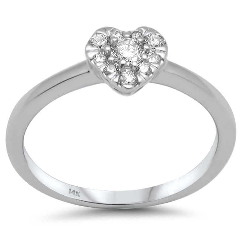 DIAMOND CLOSEOUT! .25ct G SI 14K White Gold Diamond Heart Diamond Ring Band