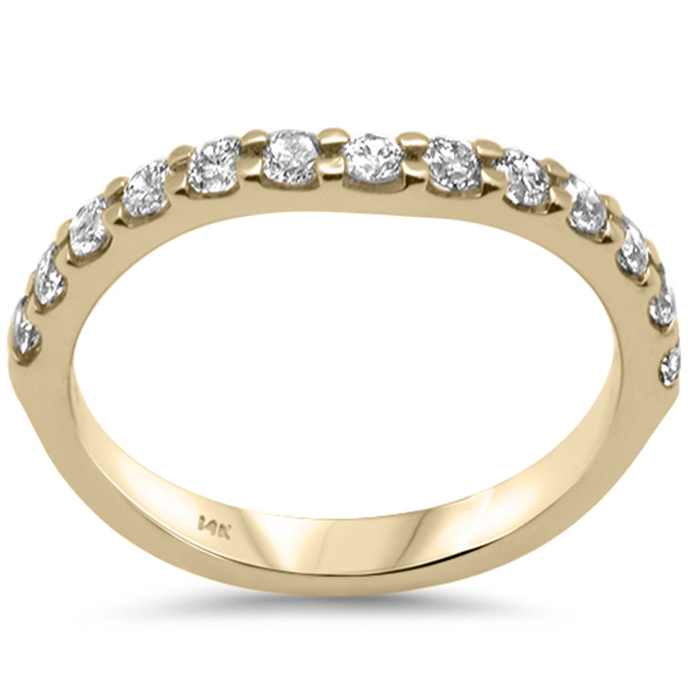 DIAMOND CLOSEOUT! .46ct G SI 14K Yellow Gold Diamond Stackable Ring Band
