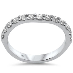 DIAMOND CLOSEOUT!  .51ct G SI 14K White Gold Diamond Stackable Ring Band