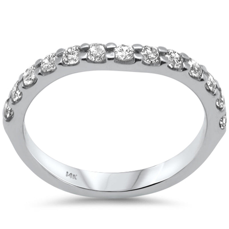 DIAMOND CLOSEOUT!  .51ct G SI 14K White Gold Diamond Stackable Ring Band