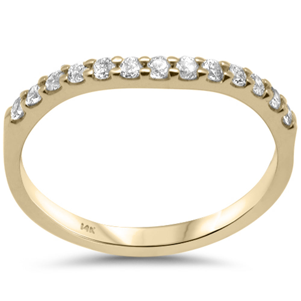 DIAMOND CLOSEOUT! .24ct G SI 14K Yellow Gold Diamond Stackable Ring Band
