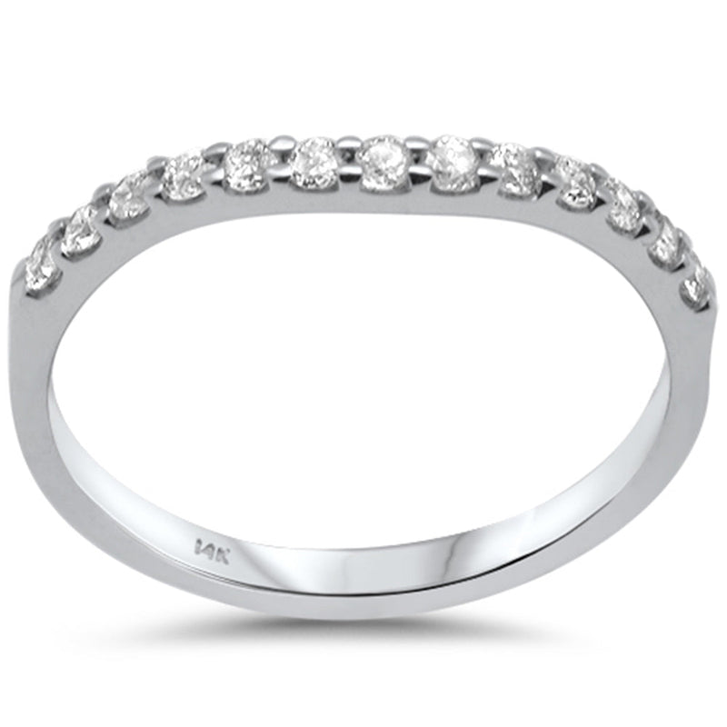 DIAMOND CLOSEOUT! .26ct G SI 14K White Gold Diamond Stackable Ring Band