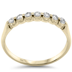 SPECIAL! .24ct G SI 14K Yellow Gold Diamond 7-Stones Ring Band