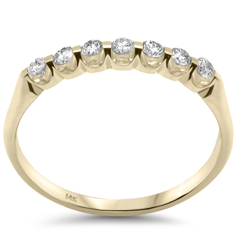 SPECIAL! .24ct G SI 14K Yellow Gold Diamond 7-Stones Ring Band
