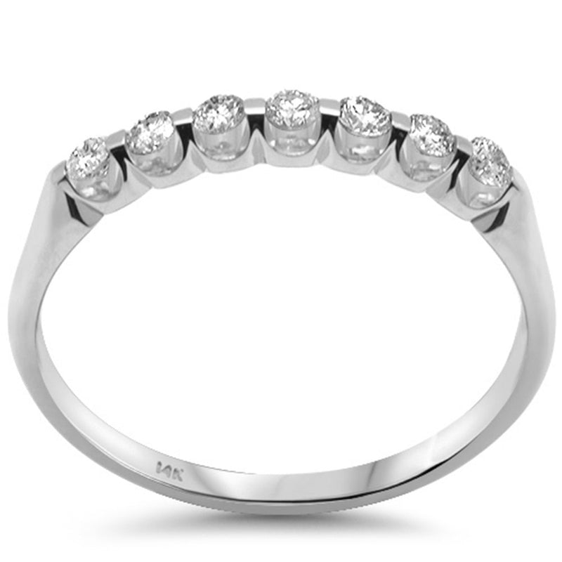 SPECIAL! .26ct G SI 14K White Gold Diamond 7-Stones Ring Band