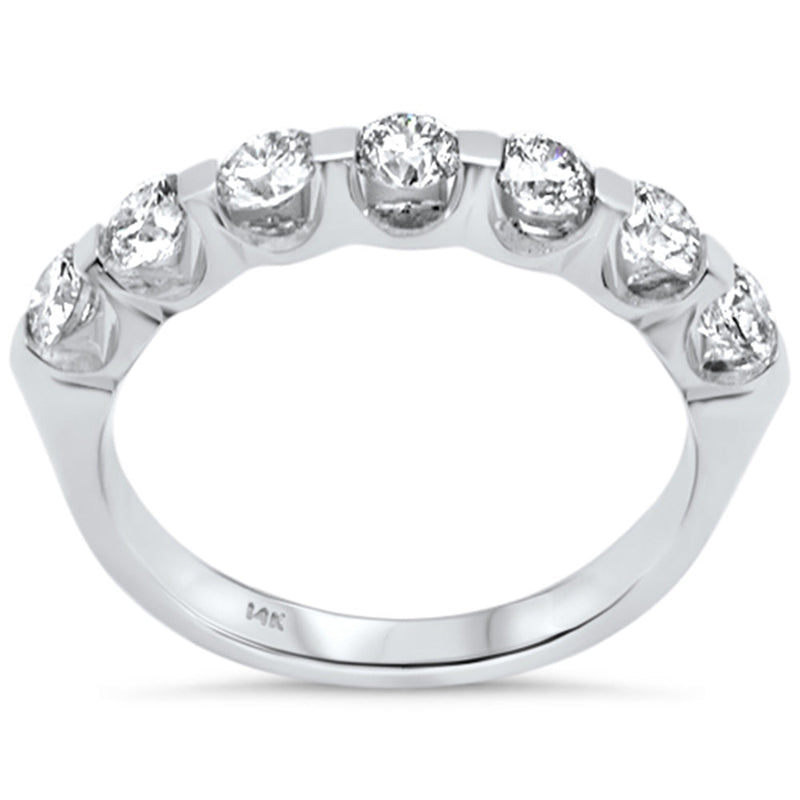 DIAMOND CLOSEOUT! 1.00ct G SI 14K White Gold Diamond 7-Stones Ring Band