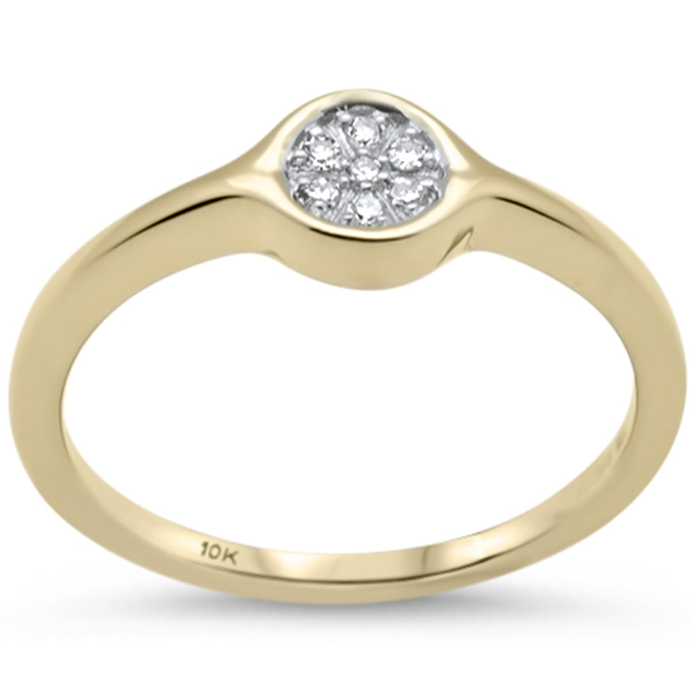 DIAMOND CLOSEOUT! .06ct G SI 10K Yellow Gold Diamond Round Ring Band Size 6.5
