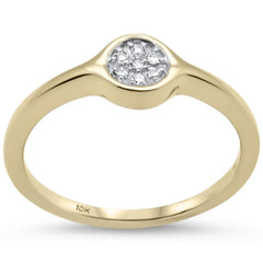 DIAMOND CLOSEOUT! .06ct G SI 10K Yellow Gold Diamond Round Ring Band Size 6.5
