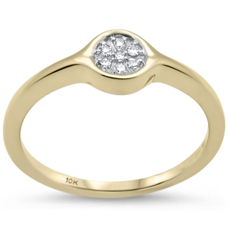 DIAMOND CLOSEOUT! .06ct G SI 10K Yellow Gold Diamond Round Ring Band Size 6.5