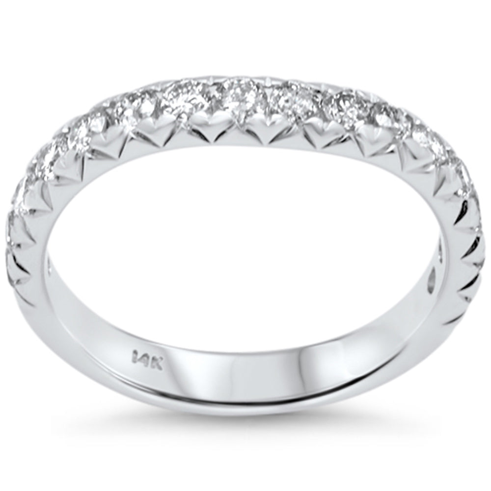 DIAMOND CLOSEOUT! .79ct G SI 14K White Gold Round Diamond Wedding Ring Band Size 6.5