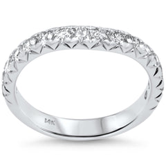 DIAMOND CLOSEOUT! .79ct G SI 14K White Gold Round Diamond Wedding Ring Band Size 6.5
