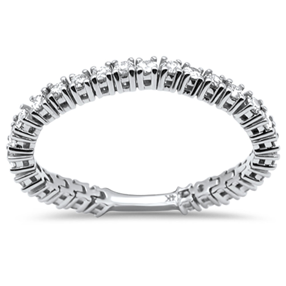 SPECIAL! .74ct G SI 14K White Gold Diamond Flexible Anniversary Ring Band Size 7