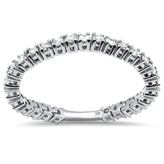 SPECIAL! .74ct G SI 14K White Gold Diamond Flexible Anniversary Ring Band Size 7