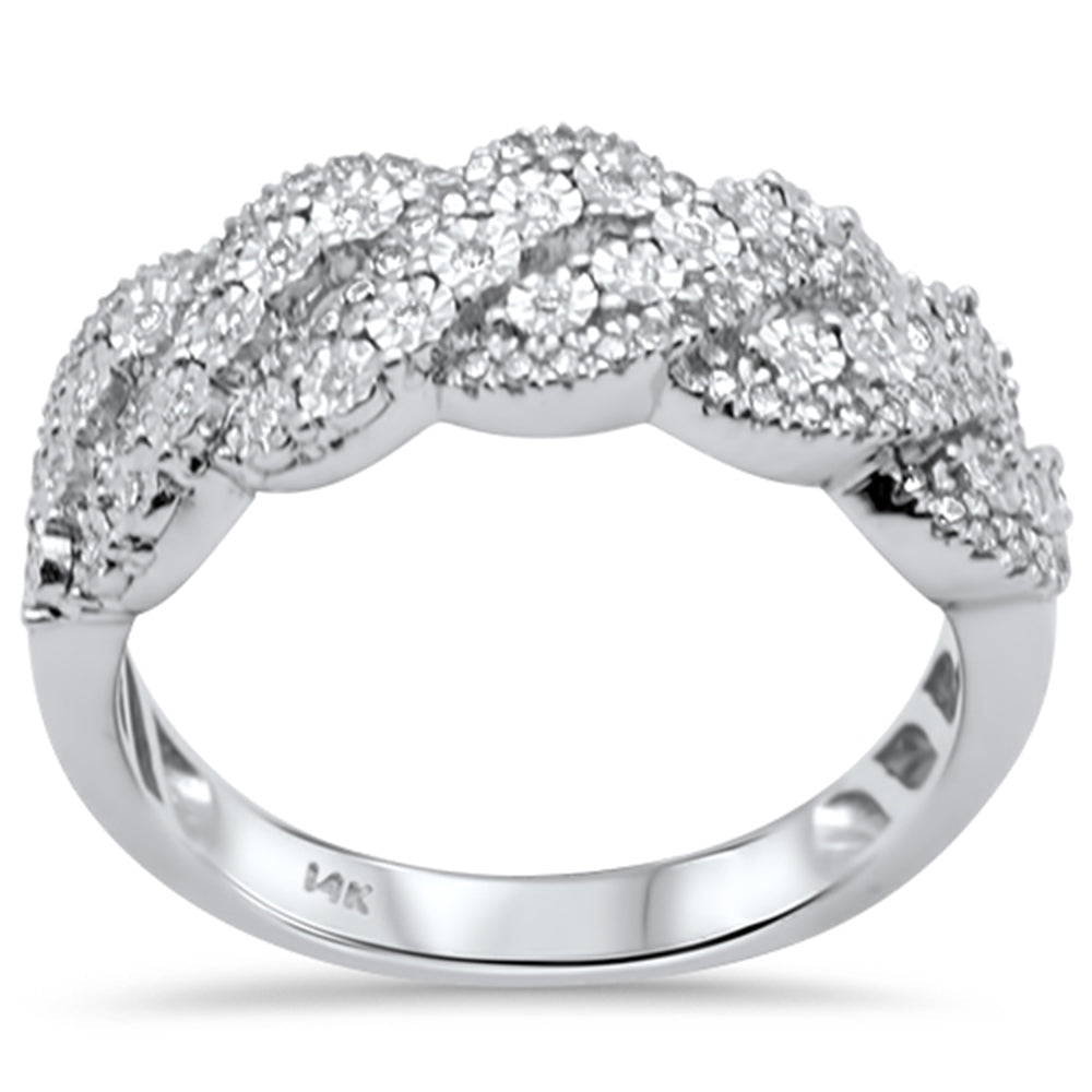 SPECIAL! .24ct G SI 14K White Gold Diamond Cuban Ring Band