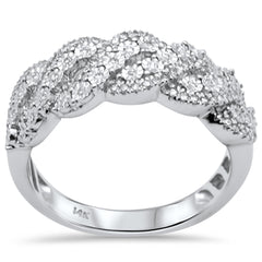 SPECIAL! .24ct G SI 14K White Gold Diamond Cuban Ring Band