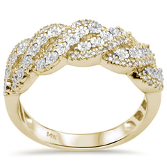 SPECIAL! .26ct G SI 14K Yellow Gold Diamond Cuban Ring Band
