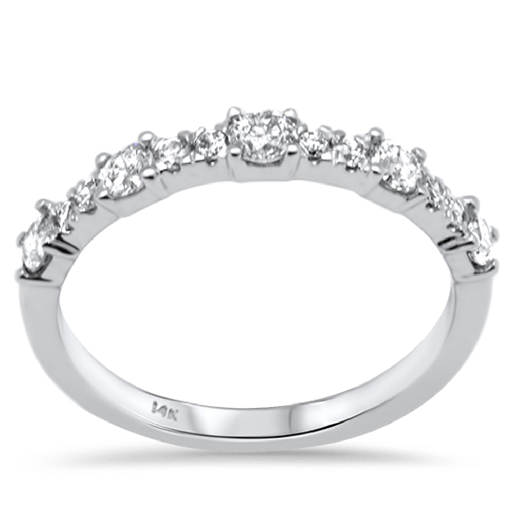 SPECIAL! .55ct G SI 14K White Gold Diamond Ring Band Size 6.5