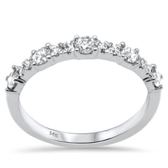 SPECIAL! .55ct G SI 14K White Gold Diamond Ring Band Size 6.5