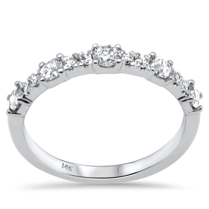 SPECIAL! .55ct G SI 14K White Gold Diamond Ring Band Size 6.5