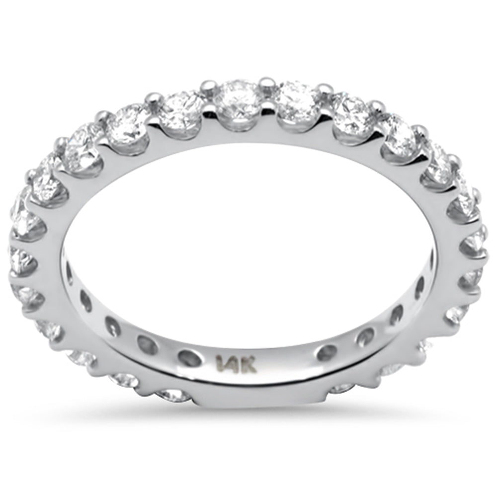 SPECIAL! 1.28ct G SI 14K White Gold Diamond Wedding Band Ring Size 6.5