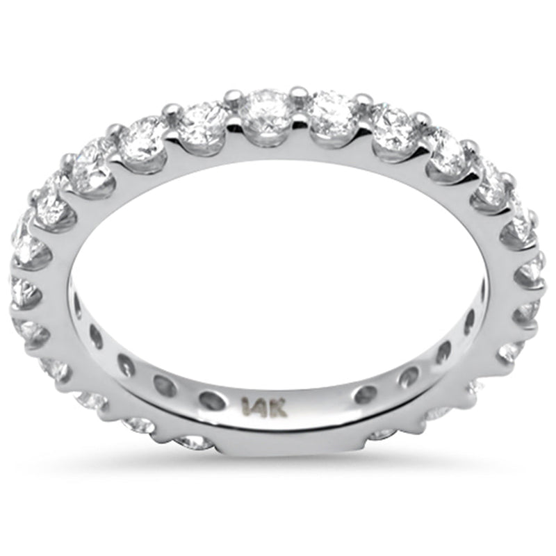 SPECIAL! 1.28ct G SI 14K White Gold Diamond Wedding Band Ring Size 6.5