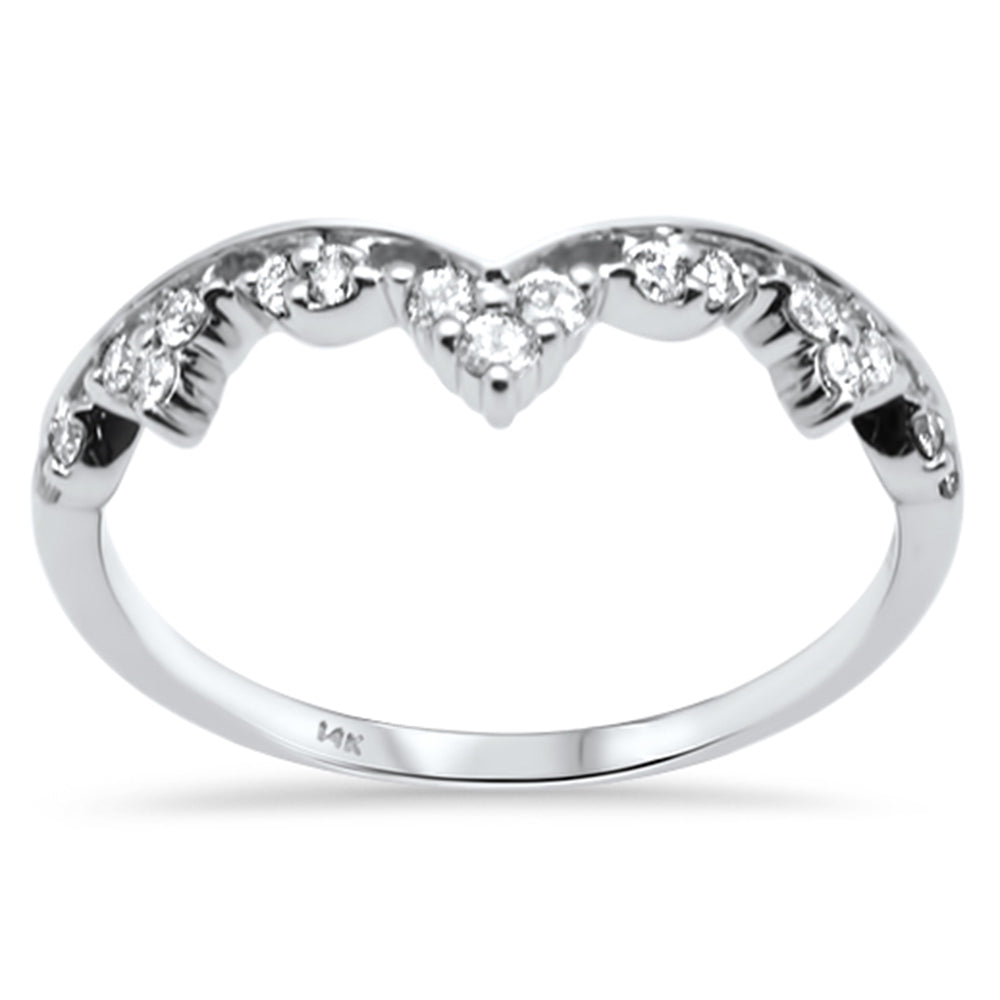 SPECIAL! .20ct G SI 14K White Gold Diamond Stackable Band Ring Size 6.5