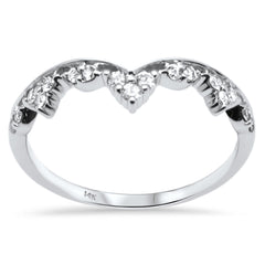 SPECIAL! .20ct G SI 14K White Gold Diamond Stackable Band Ring Size 6.5