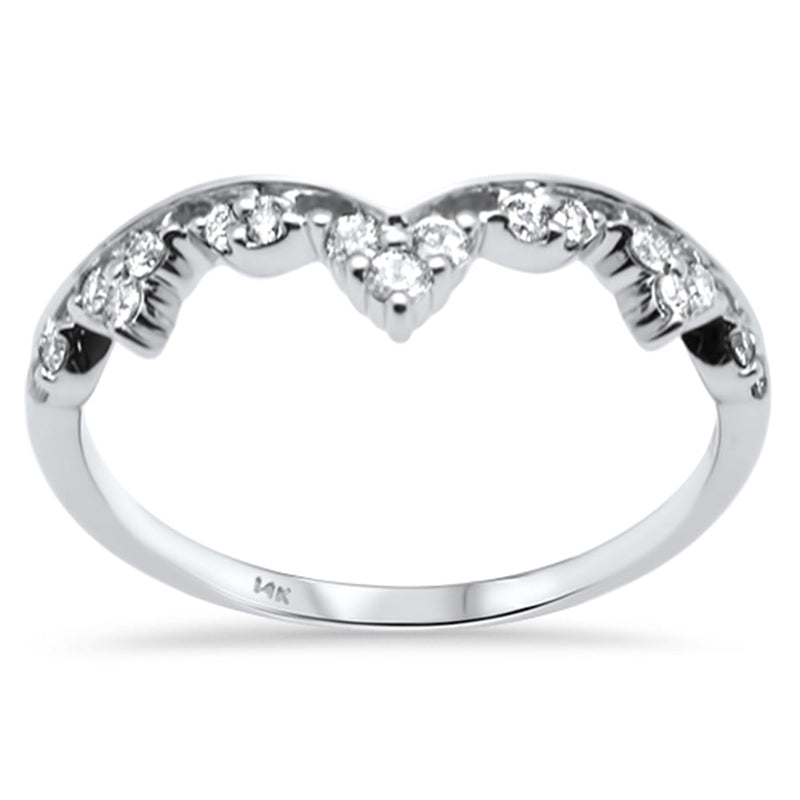 SPECIAL! .20ct G SI 14K White Gold Diamond Stackable Band Ring Size 6.5