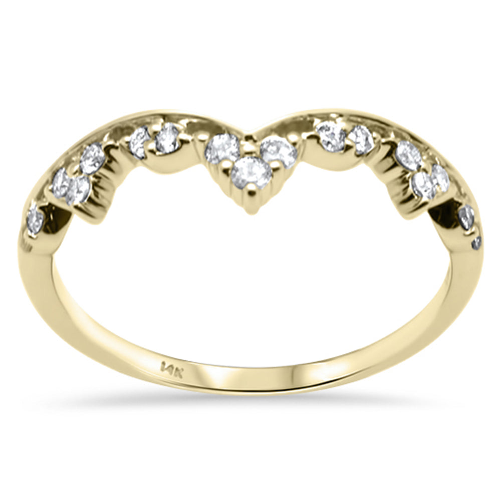SPECIAL! .21ct G SI 14K Yellow Gold Diamond Stackable Band Ring Size 6.5