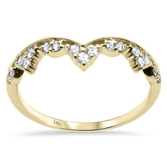 SPECIAL! .21ct G SI 14K Yellow Gold Diamond Stackable Band Ring Size 6.5