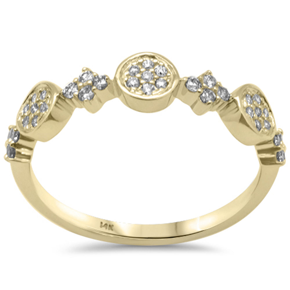 SPECIAL! .24ct G SI 14K Yellow Gold Diamond Multi Shaped Band Ring Size 6.5