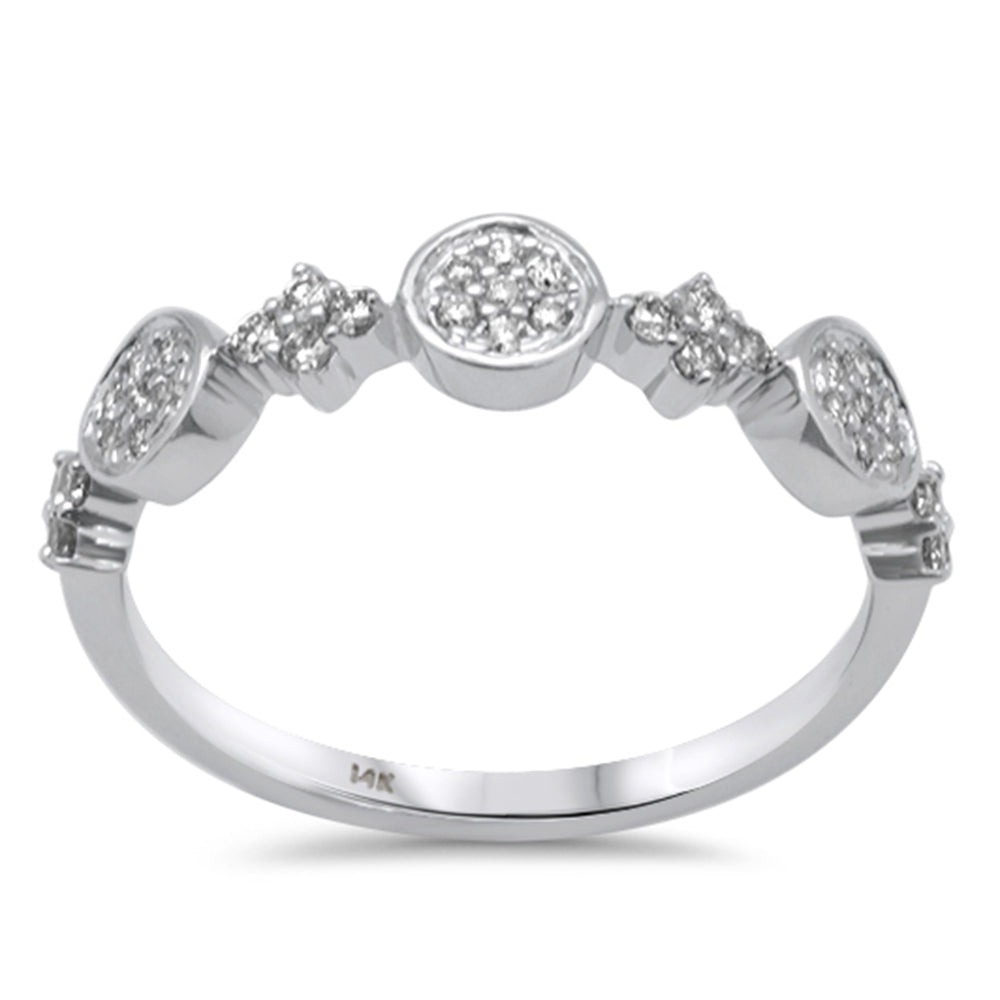 SPECIAL! .25ct G SI 14K White Gold Diamond Multi Shaped Band Ring Size 6.5