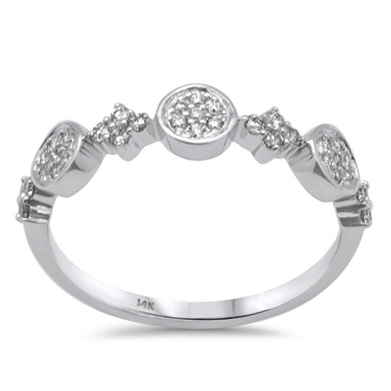 SPECIAL! .25ct G SI 14K White Gold Diamond Multi Shaped Band Ring Size 6.5