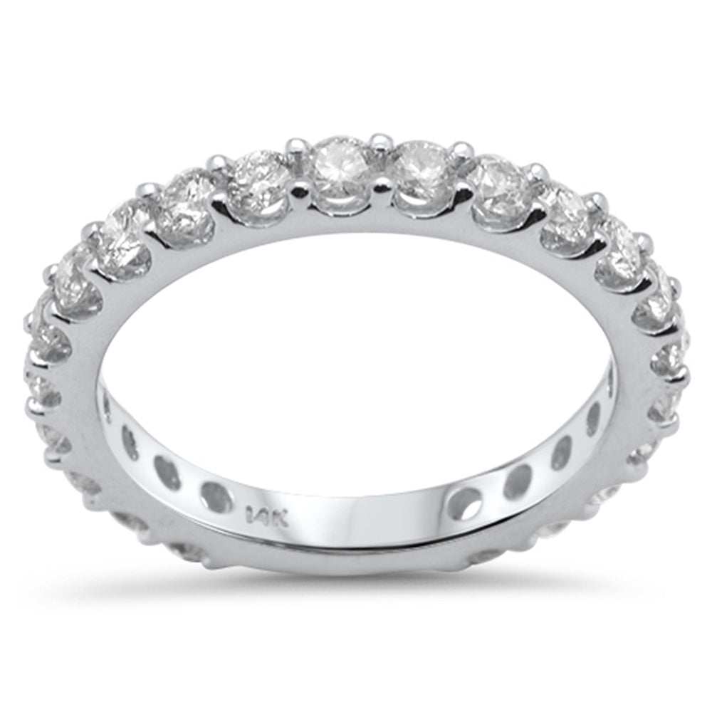 SPECIAL! 1.19ct G SI 14K White Gold Diamond Anniversary Band Ring Size 6.5