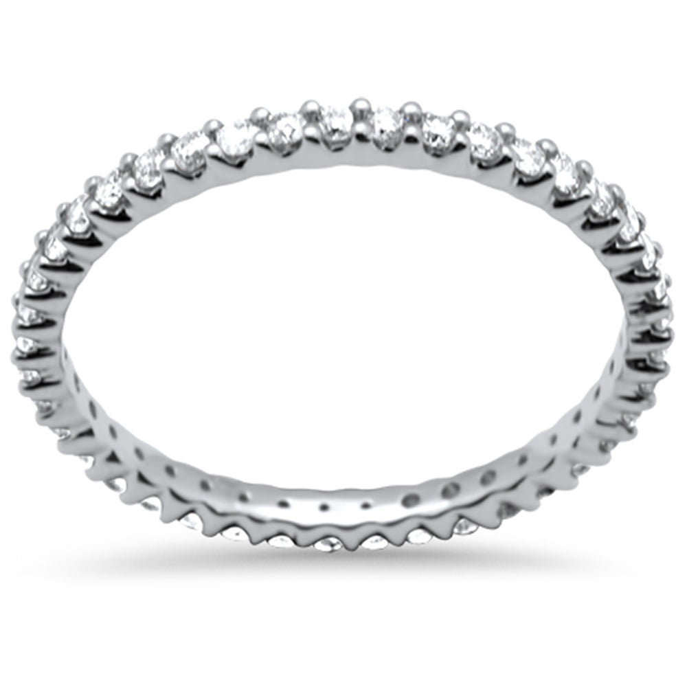 SPECIAL!.51ct G SI 14K White Gold Round Diamond Eternity Band Ring Size 6.5
