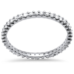 SPECIAL!.51ct G SI 14K White Gold Round Diamond Eternity Band Ring Size 6.5