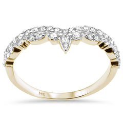 SPECIAL! .42ct G SI 14K Yellow Gold Diamond Crown Style Band Ring Size 6.5