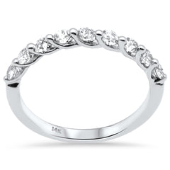 SPECIAL! .48ct G SI 14K White Gold Diamond Anniversary Band Ring Size 6.5